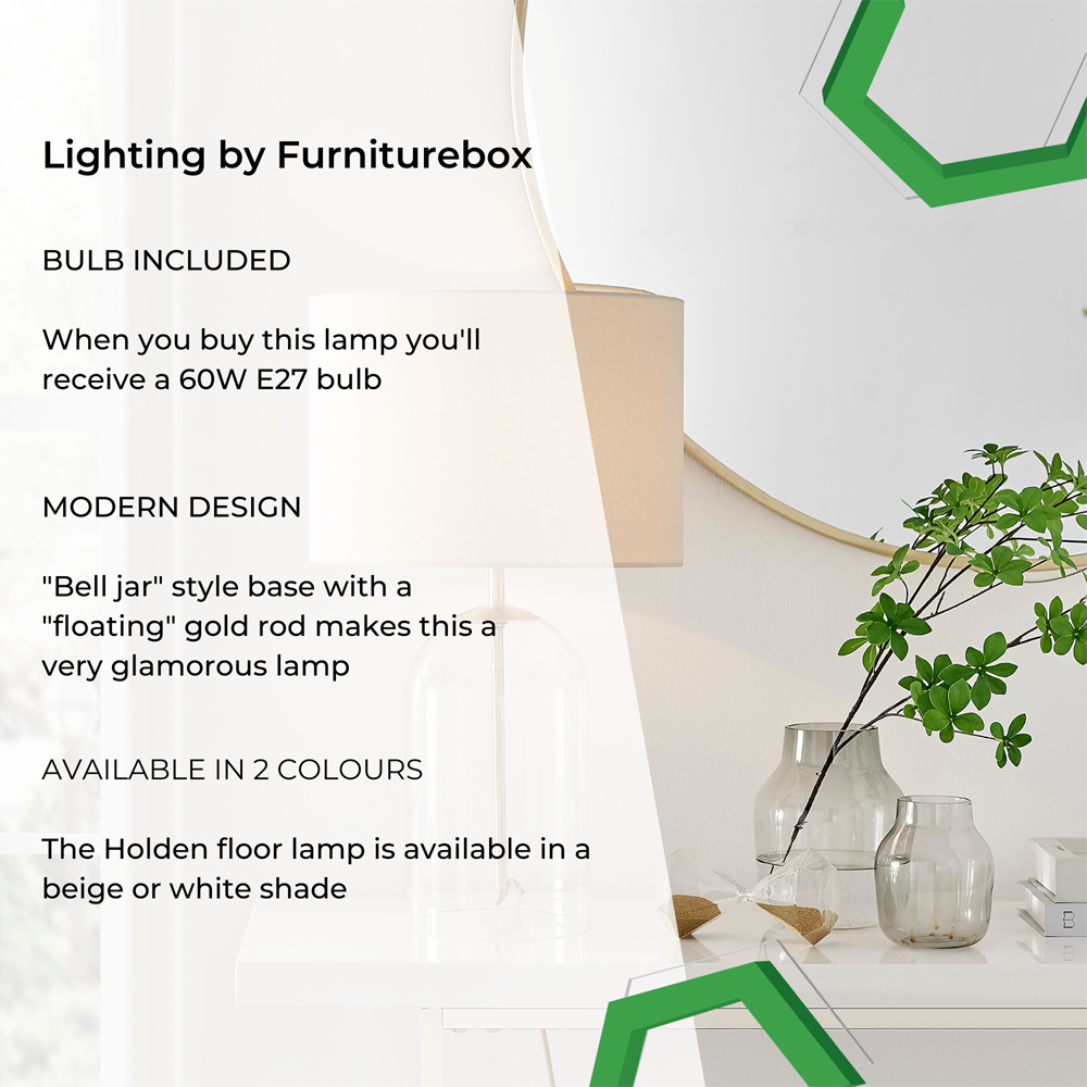 Furniturebox Honara Cream Table Lamp Image 7