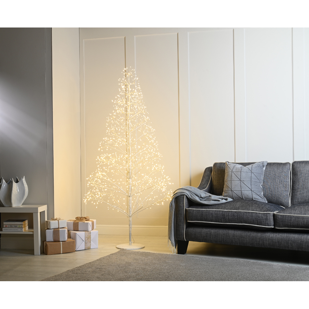 Festive Warm White LED Microdot Starburst Christmas Tree 4.9ft Image 2