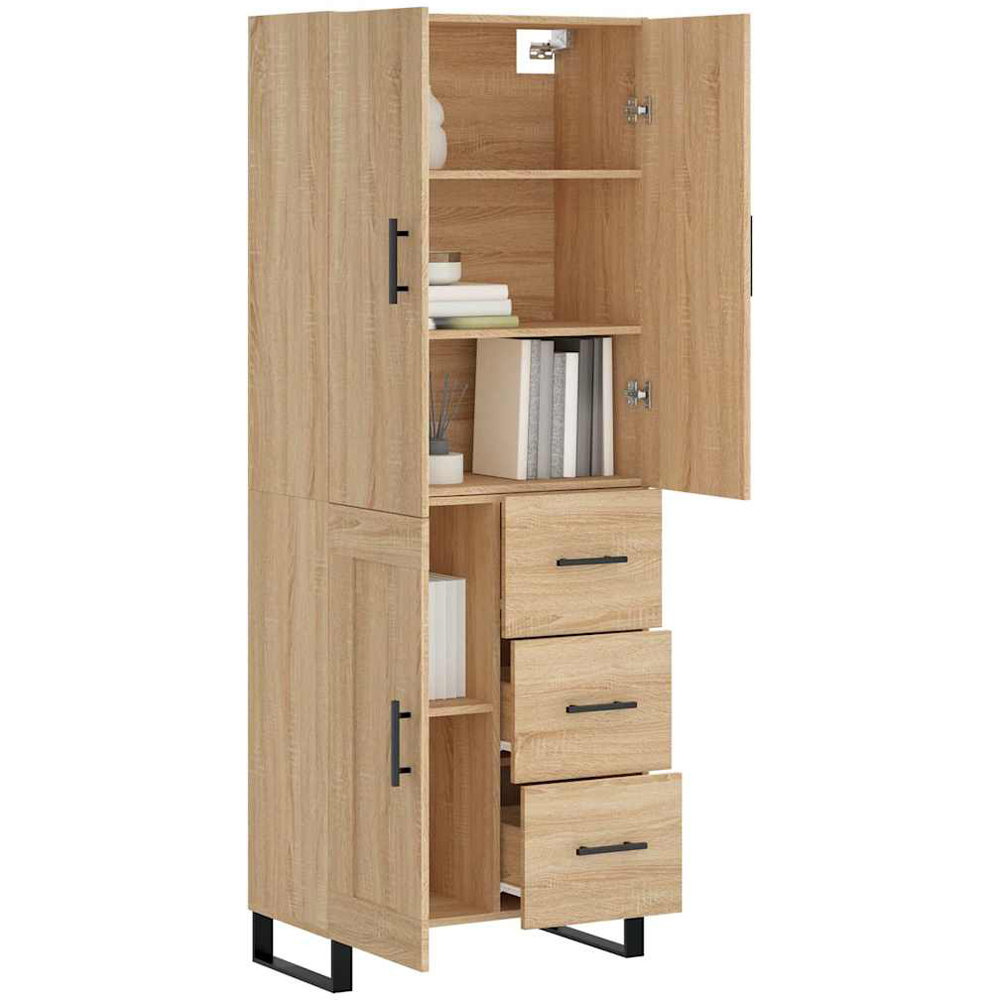vidaXL Brown Engineered Wood Highboard Image 3