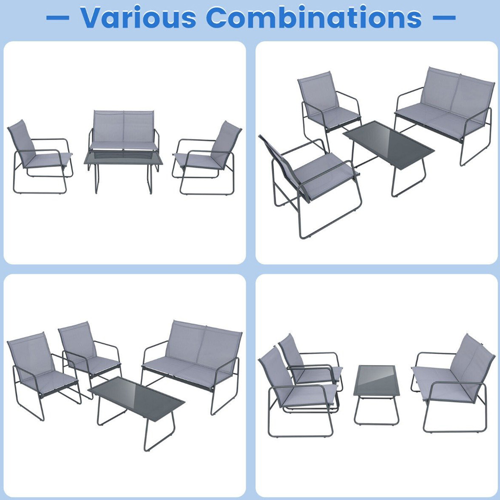 Costway 4 Seater Garden Bistro Set Image 7