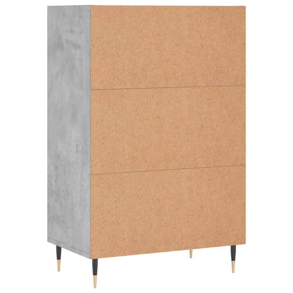 vidaXL 4 Shelf Concrete Grey Highboard Image 6
