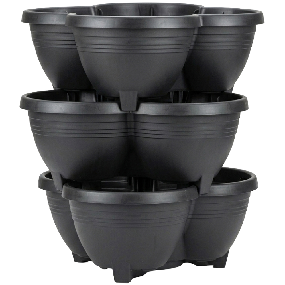 Garden Gear 3 Layer Stacking Planter 17cm 3 Pack Image 1