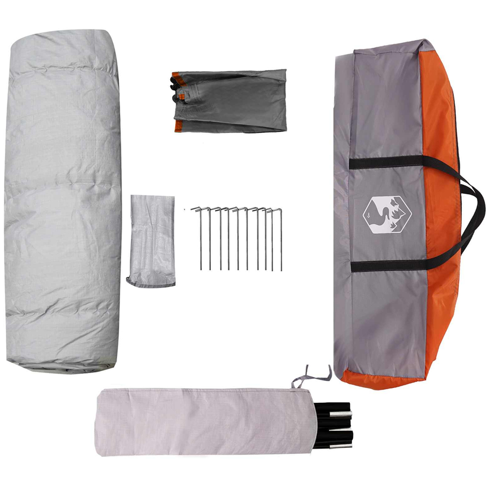 vidaXL 3 Person Instant Camping Tent with Rainfly Grey Image 7
