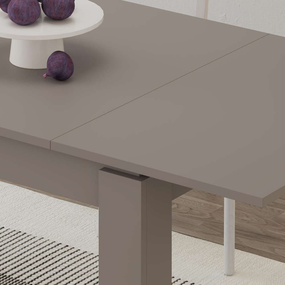 Decortie Tolmen 6 Seater Light Mocha Dining Table Image 3
