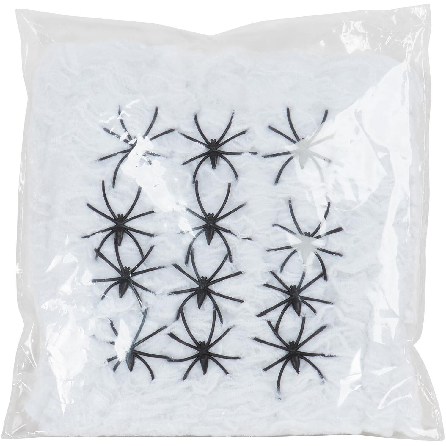 Spider Webbing with 12 Spiders - White Image 1