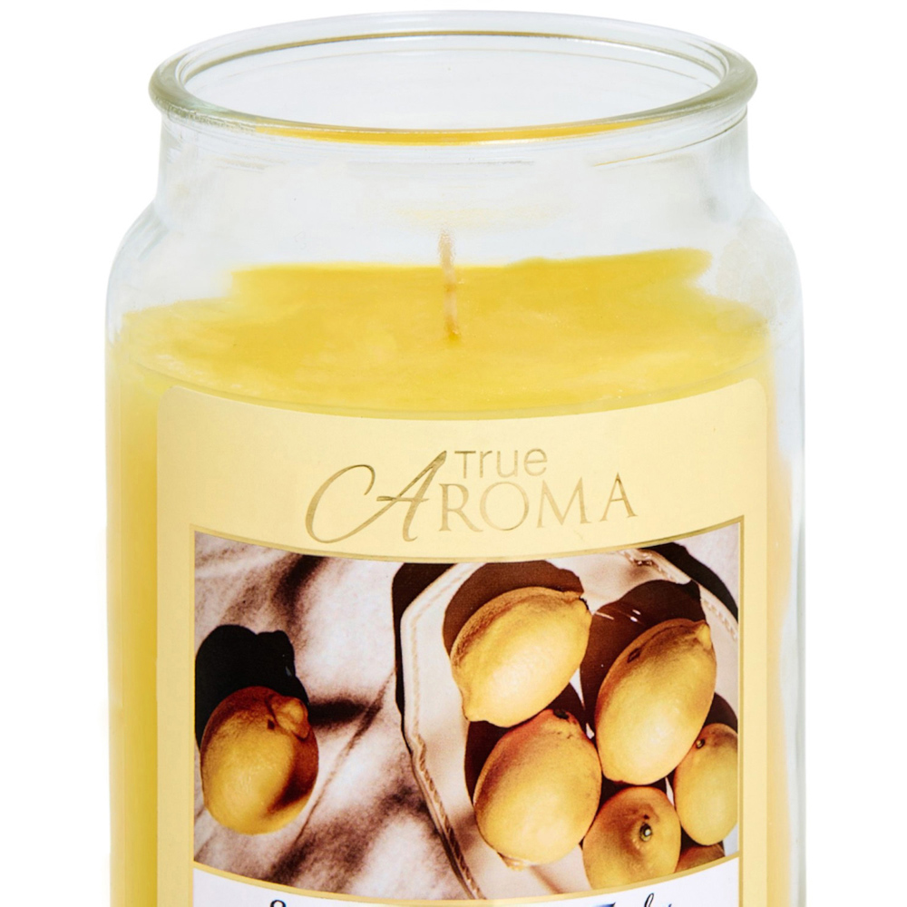 Scented Large Mason Jar Candle Sugared Lemon and Tonka Image 3