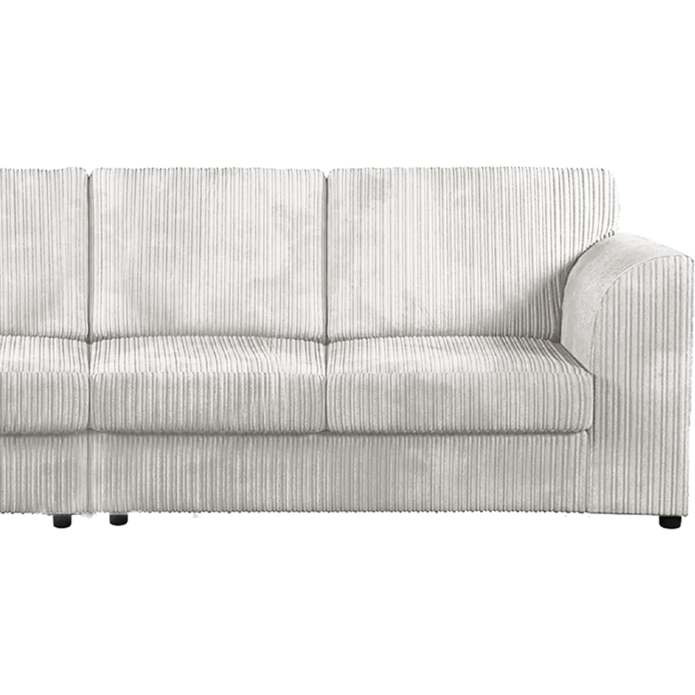 Luxor 4 Seater Silver Jumbo Cord Full Back Sofa Image 3