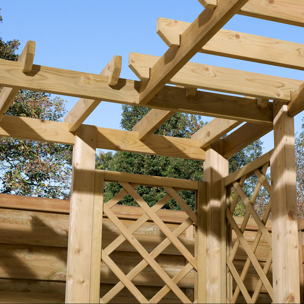 Rowlinson Richmond 4 Seater 6.3 x 6.9ft Corner Arbour Image 8