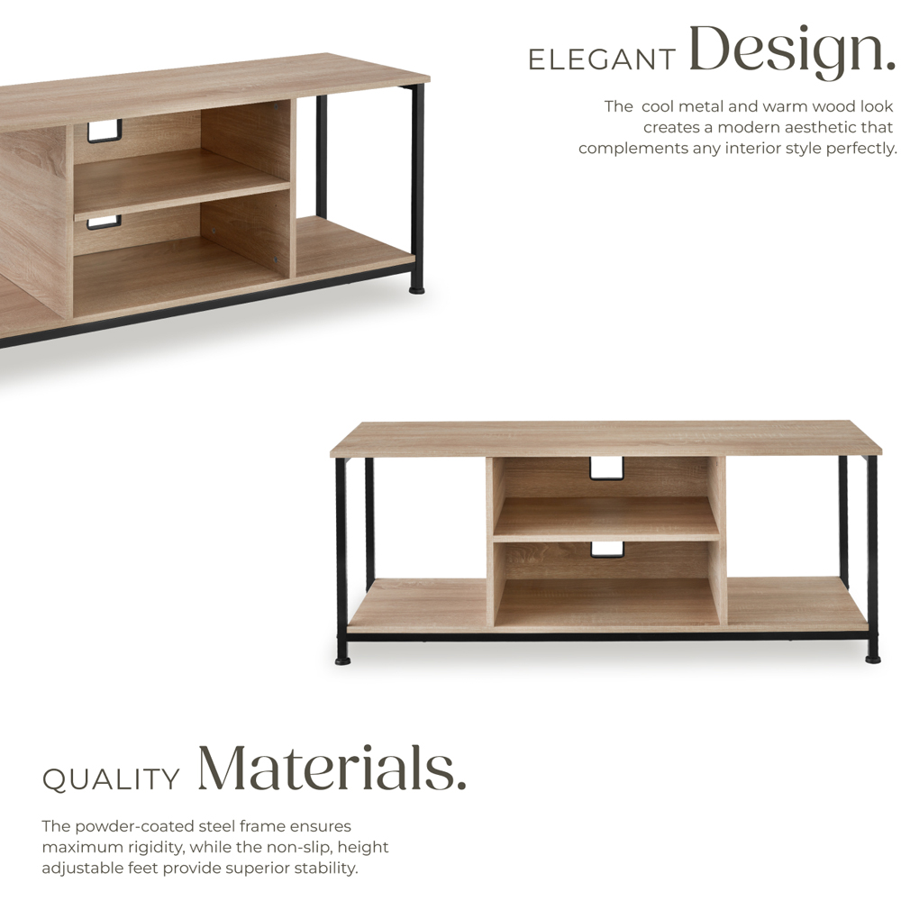 Tectake 4 Shelf Sonoma Oak TV Stand Image 4
