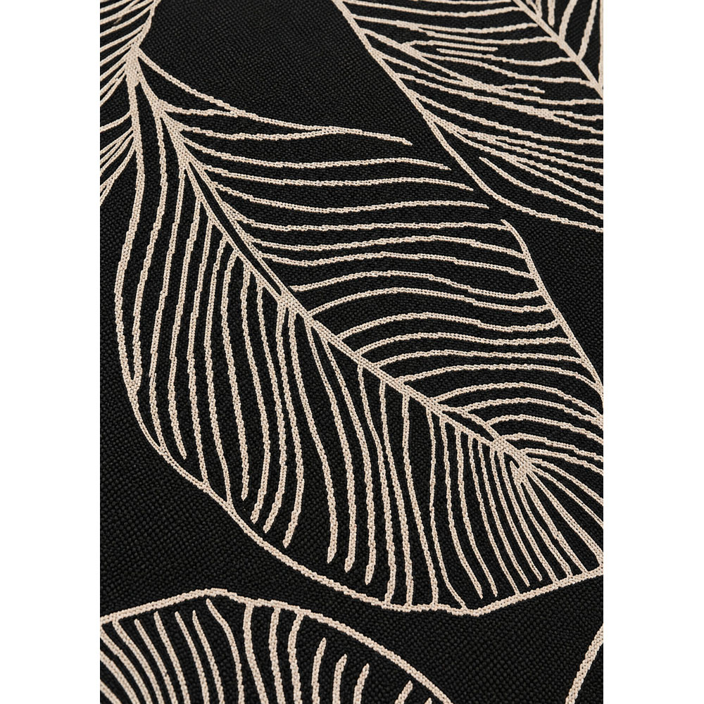 Portland Rugstyle Black Leaf Rug 150 x 200cm Image 3
