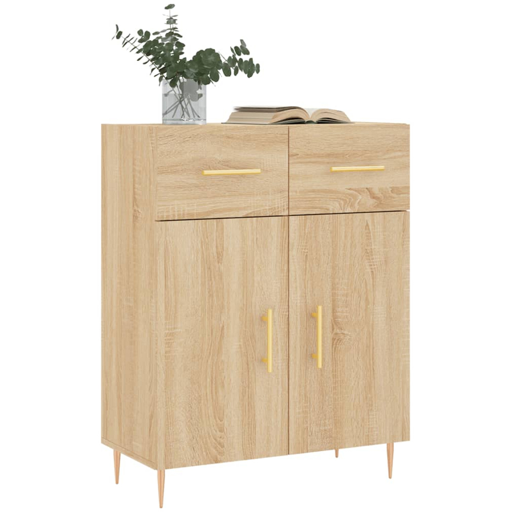 vidaXL 2 Door 2 Drawer Sonoma Oak Sideboard Image 3
