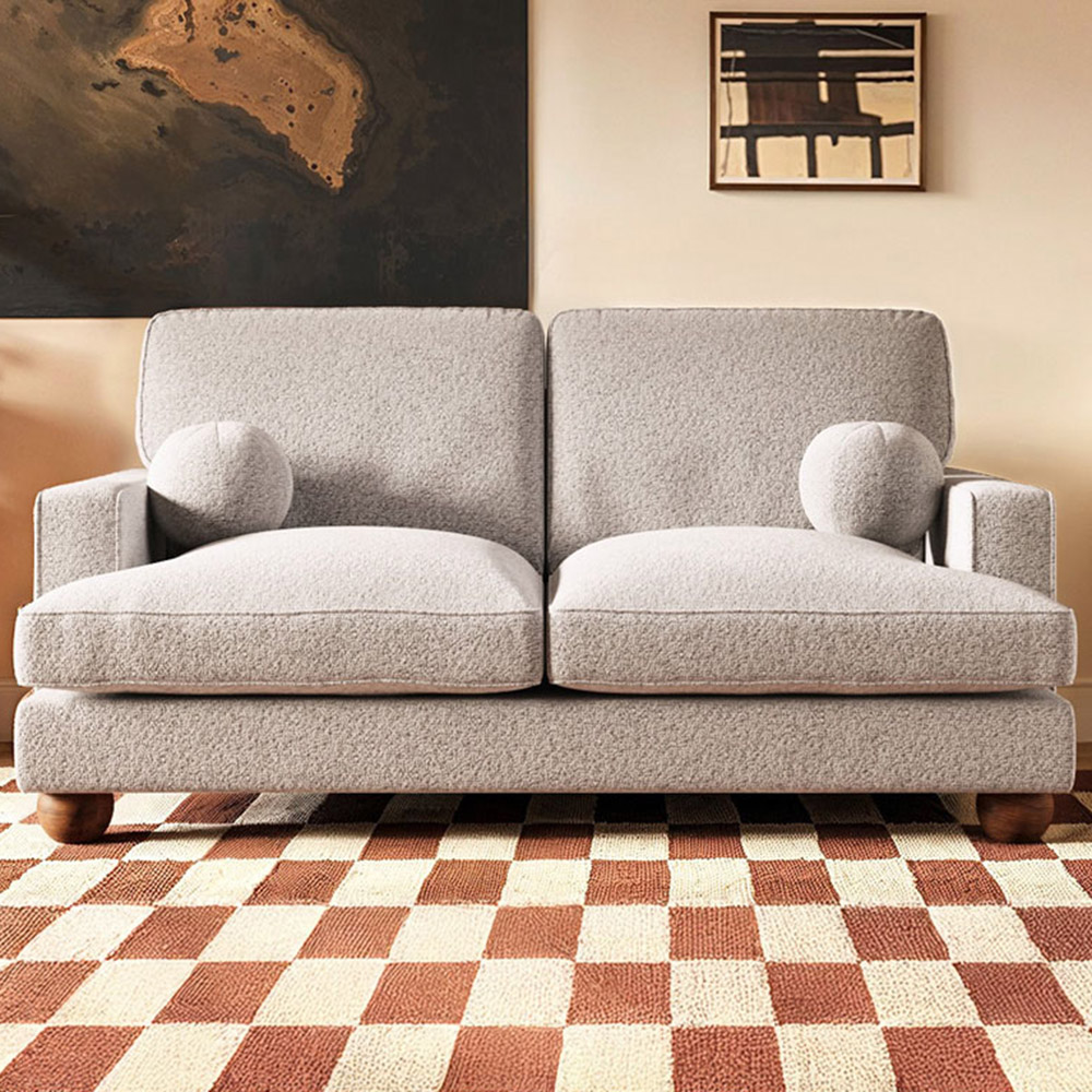 Solace+Co Addison 2 Seater Beige Boucle Sofa Image 1