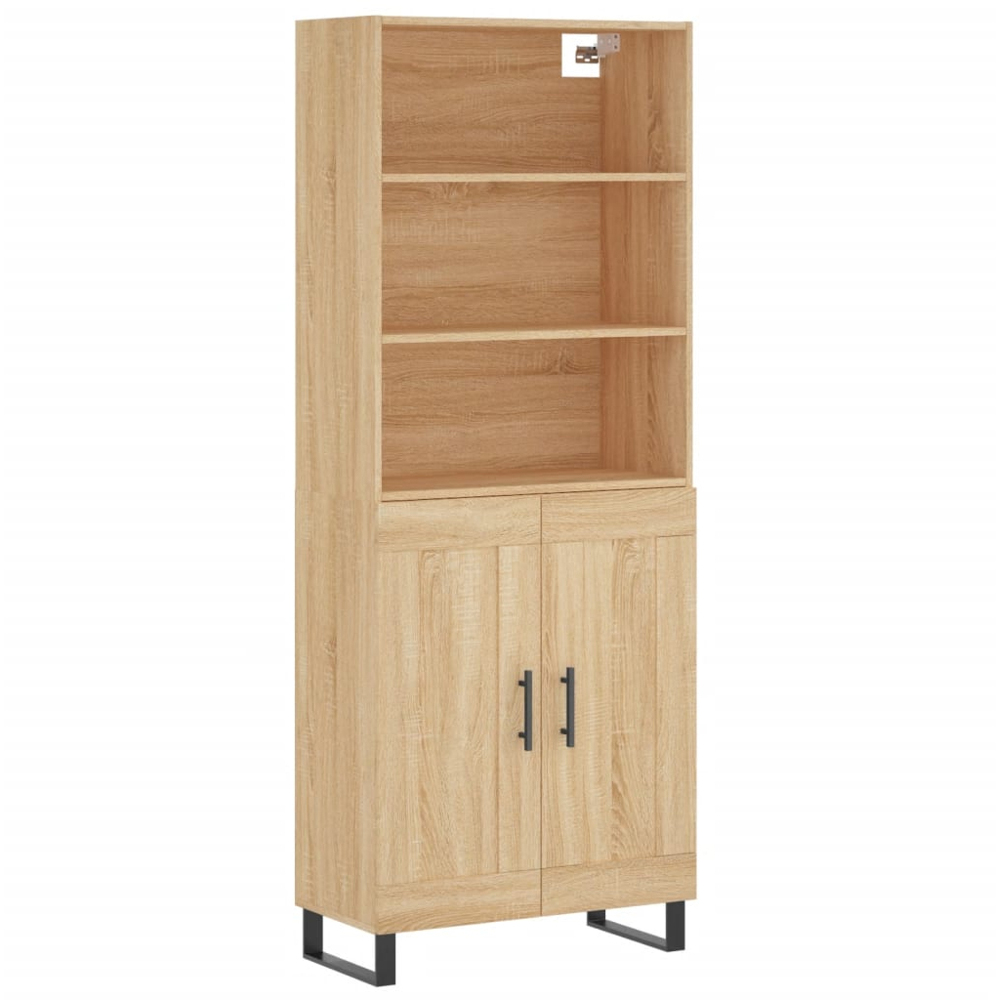 vidaXL 2 Door 3 Shelf Sonoma Oak Highboard Image 2