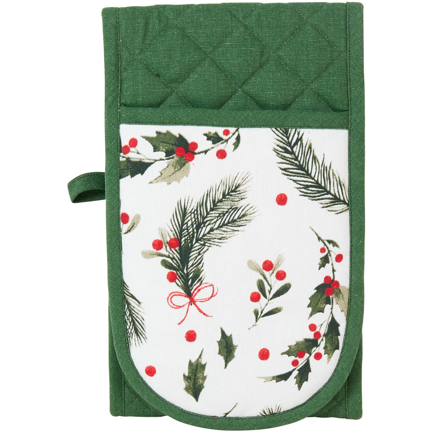 Holly Double Oven Glove - Green Image 2