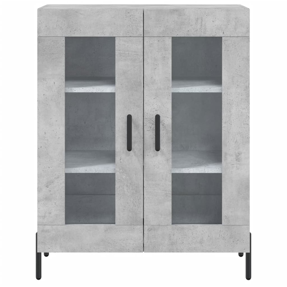 vidaXL 4 Door Concrete Grey Highboard Image 8