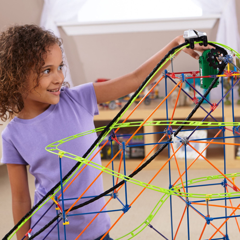 Basic Fun K'NEX Typhoon Frenzy Roller Coaster Building Set 640 Piece Image 5