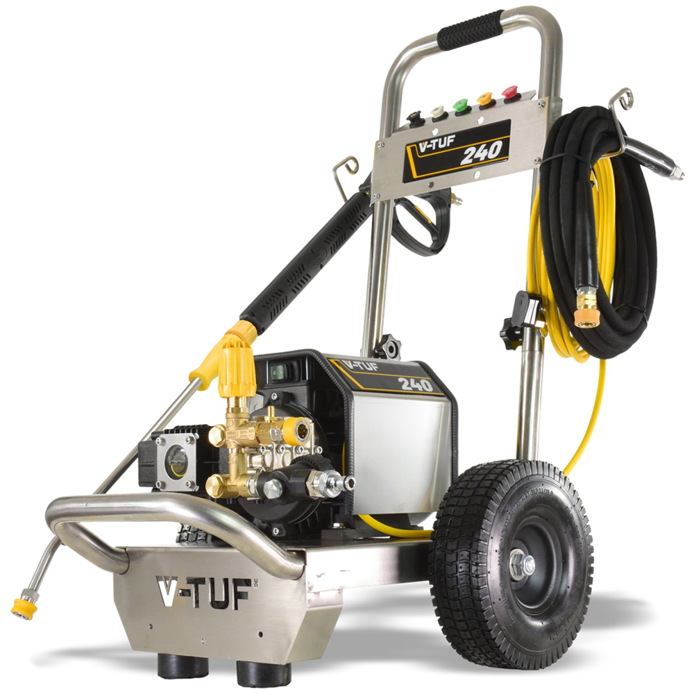 V-TUF 240T Industrial Mobile Electric Pressure Washer 100Bar with Total Stop Image 1