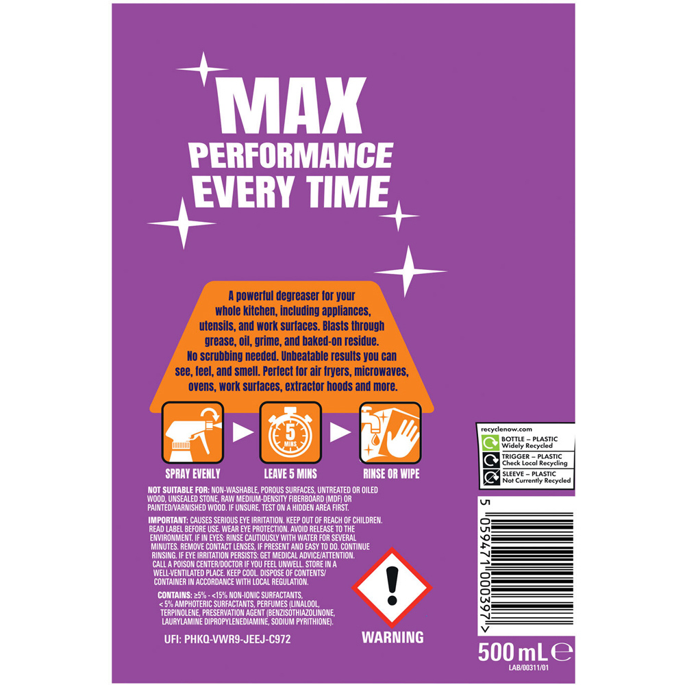 Max Grease and Dirt Cleaning Spray Image 2