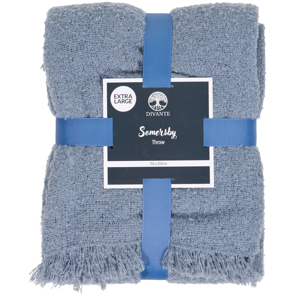 Somersby Boucle Throw Blue Image 1