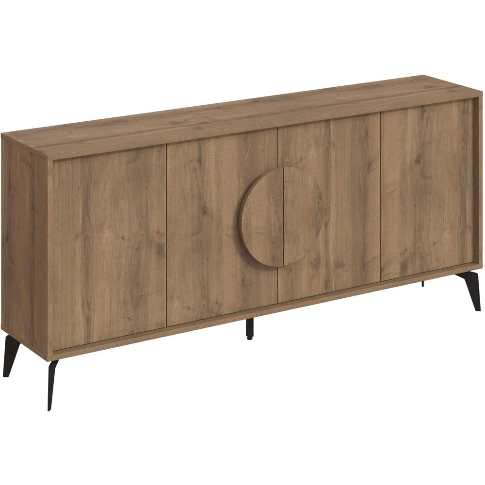 Decortie Gora 4 Door Dark Oak Effect Console Sideboard Image 2