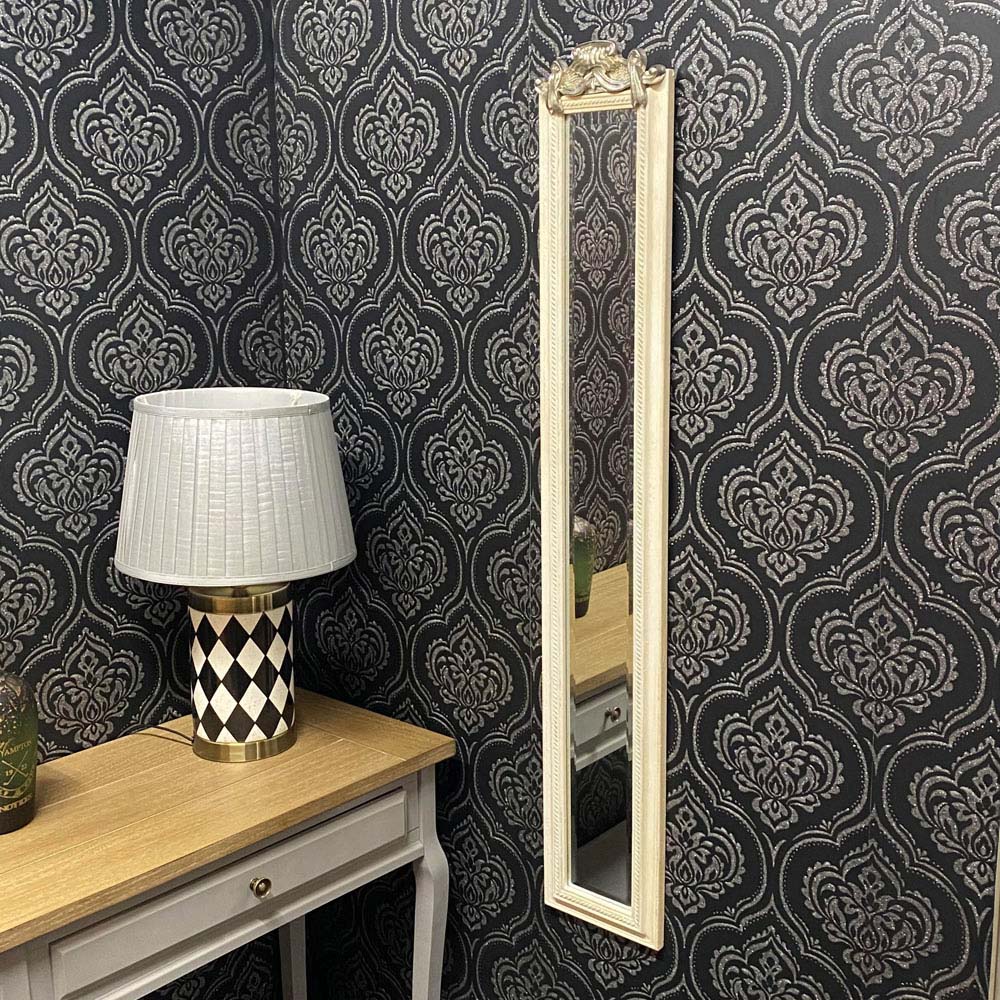 Acacia Home Cream Slim Wall Mirror 109 x 13cm Image 2