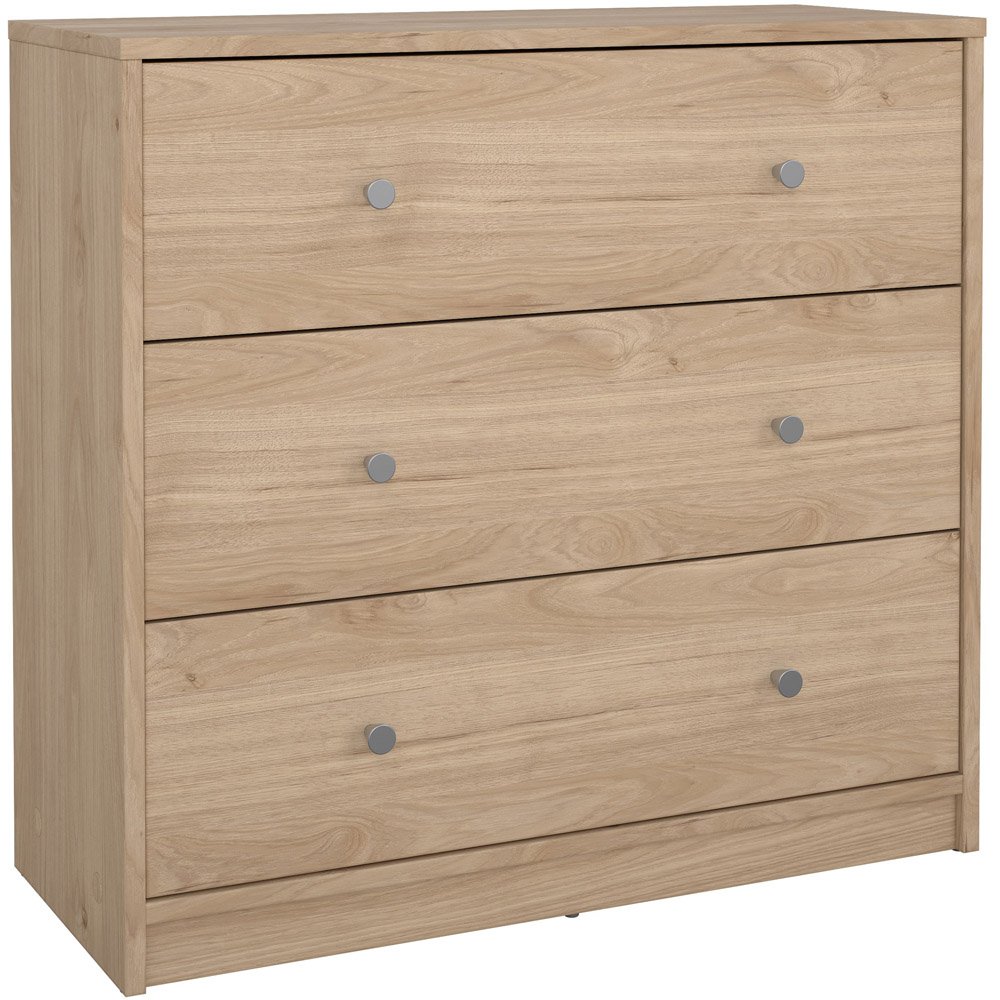 Furniture To Go May 3 Drawer Jackson Hickory Oak Chest of Drawers Image 2