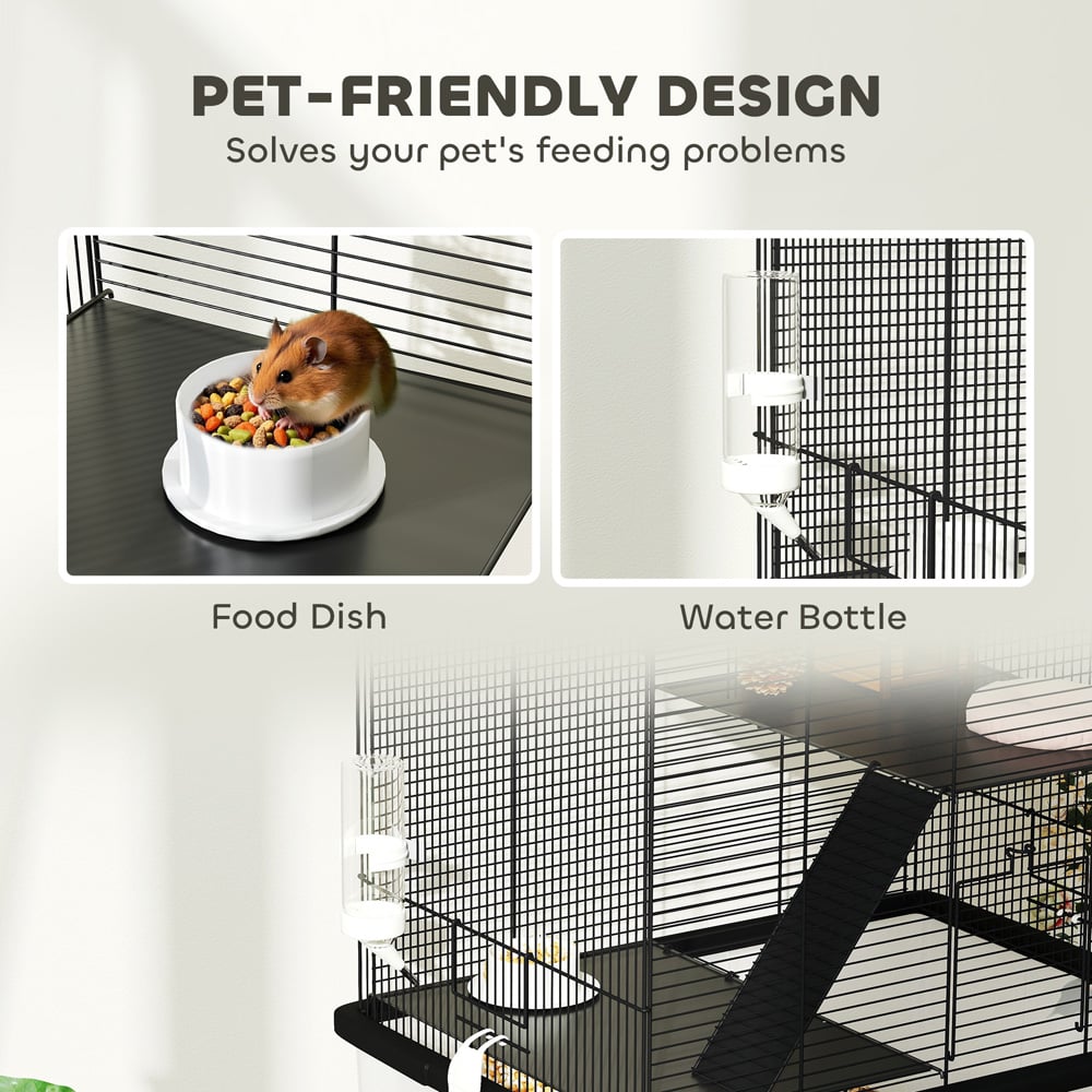 PawHut 3 Tier Hamster Cage with Deep Bottom Image 6