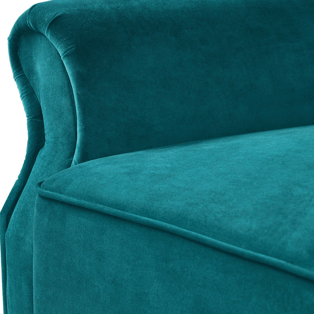 Furniture One 3 Seater Green Velvet Sofa Bed Image 5