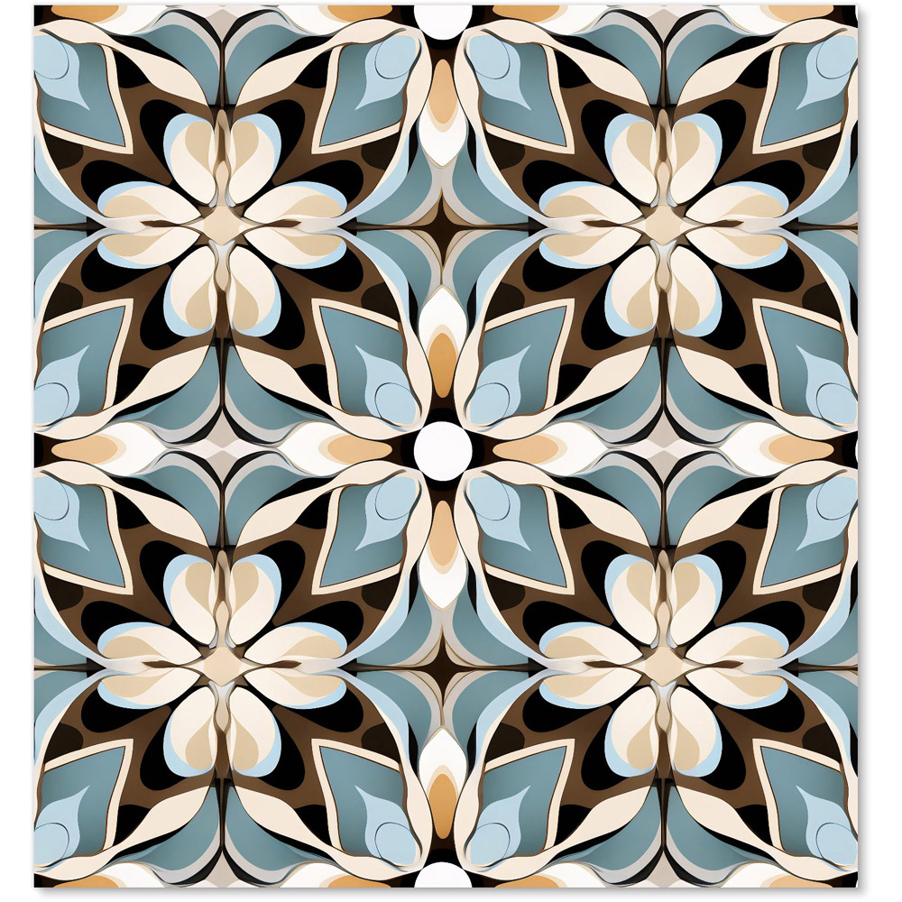 Warren Reed Designer Beige and Brown Abstract Pattern Glass Kitchen Splashback 75 x 70cm Image 2