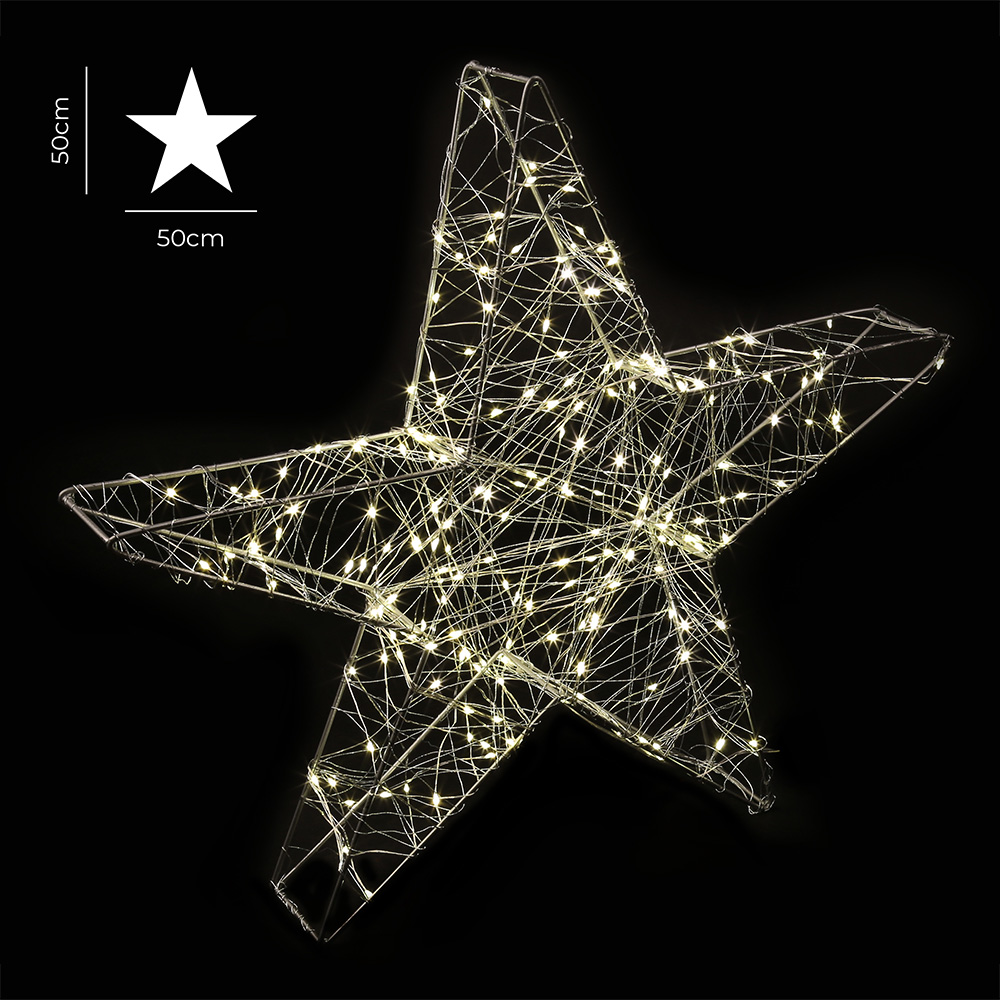 The Christmas Workshop 50cm Metal Star Light Decoration Image 9
