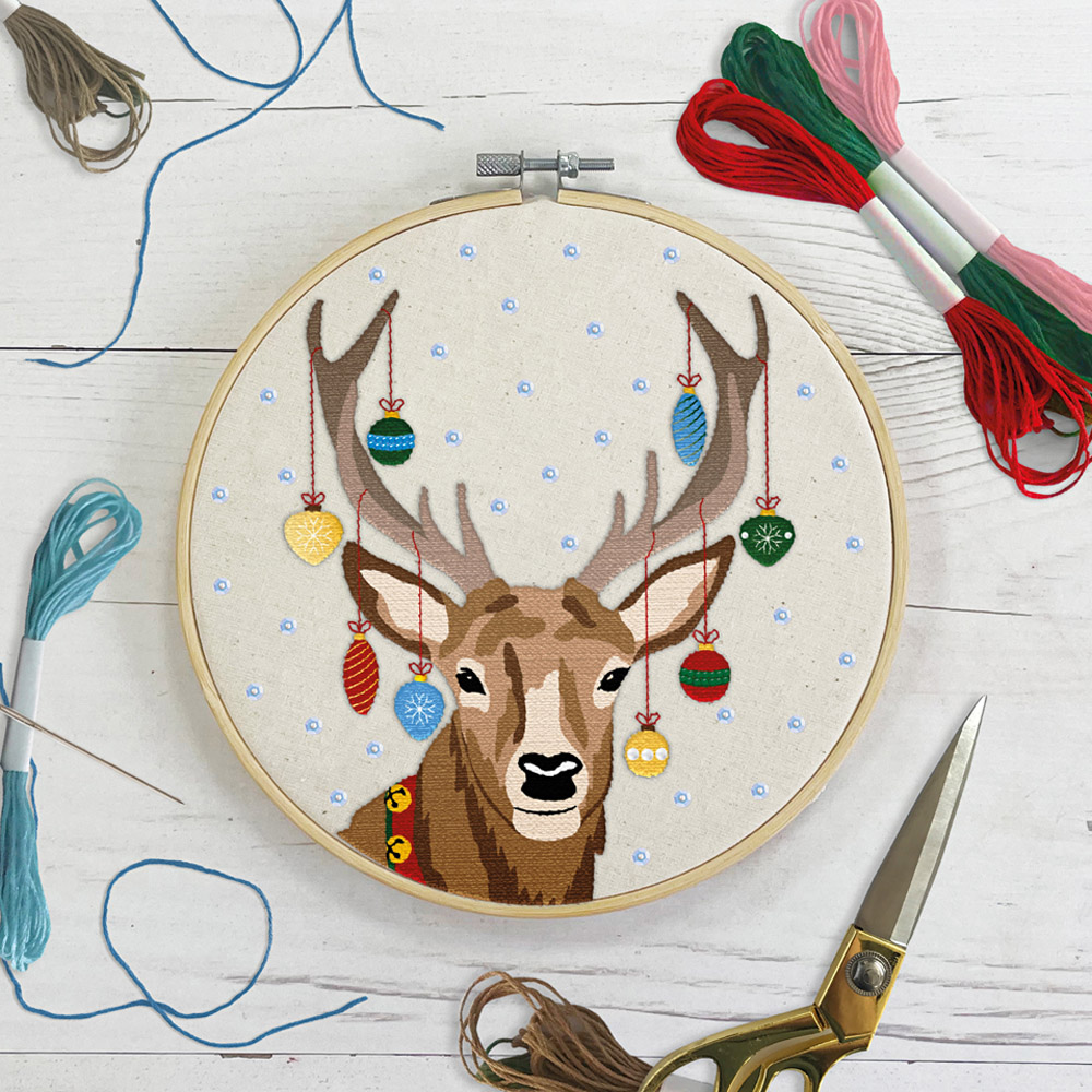 Sew & So On Multicoloured Stag Embroidery Craft Set 8 inch Image 2
