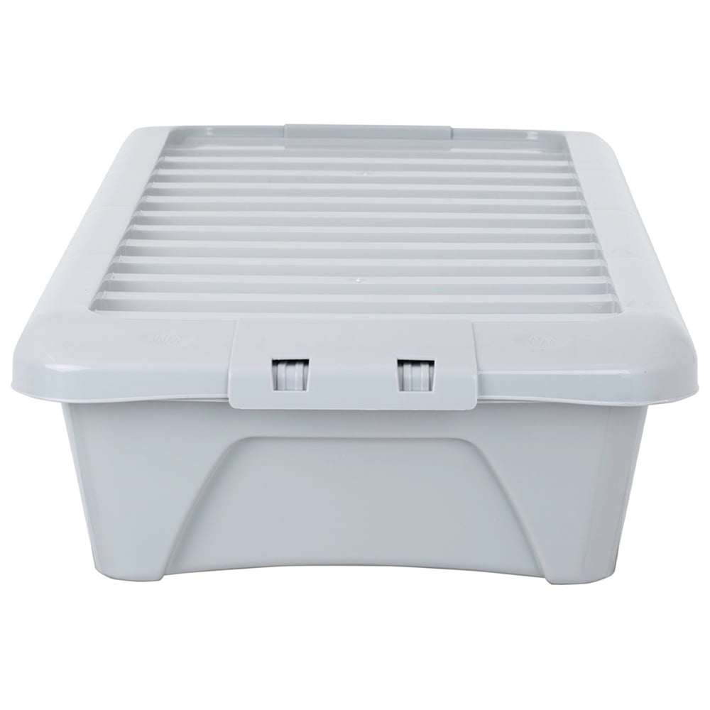 Wham 35L Soft Grey Home Upcycle Storage Box with Lid 5 Pack Image 4