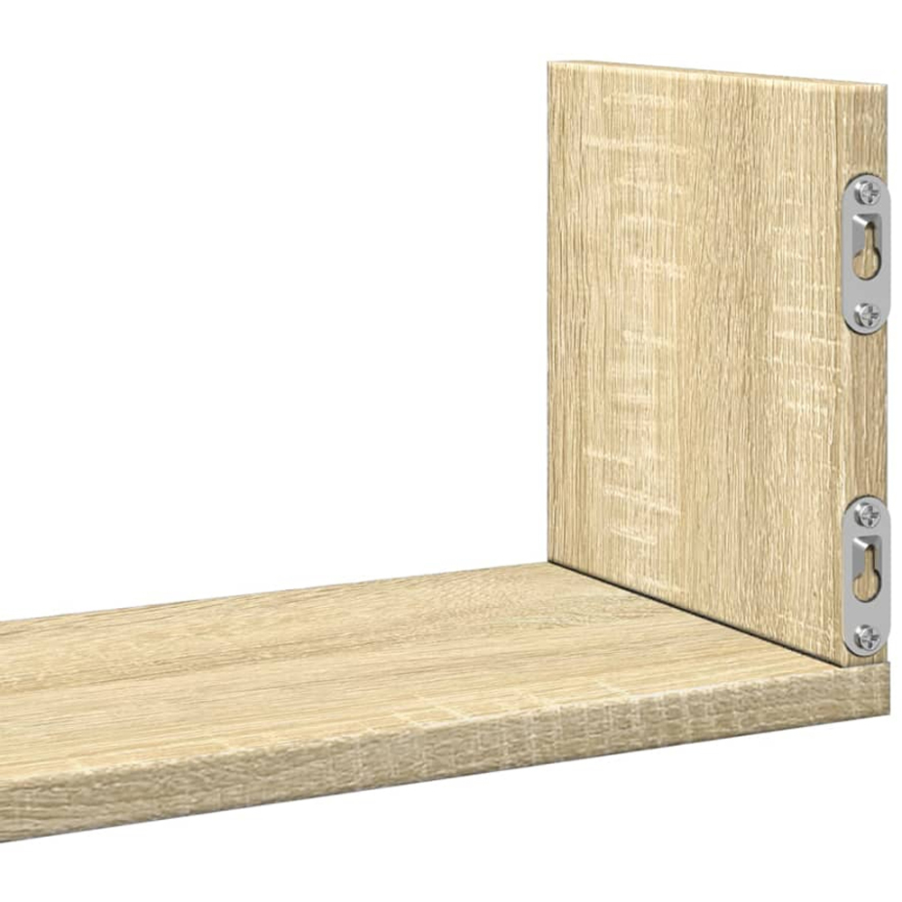 vidaXL 58 x 18 x 18cm Set of 3 Sonoma Oak Wall Shelf Image 7