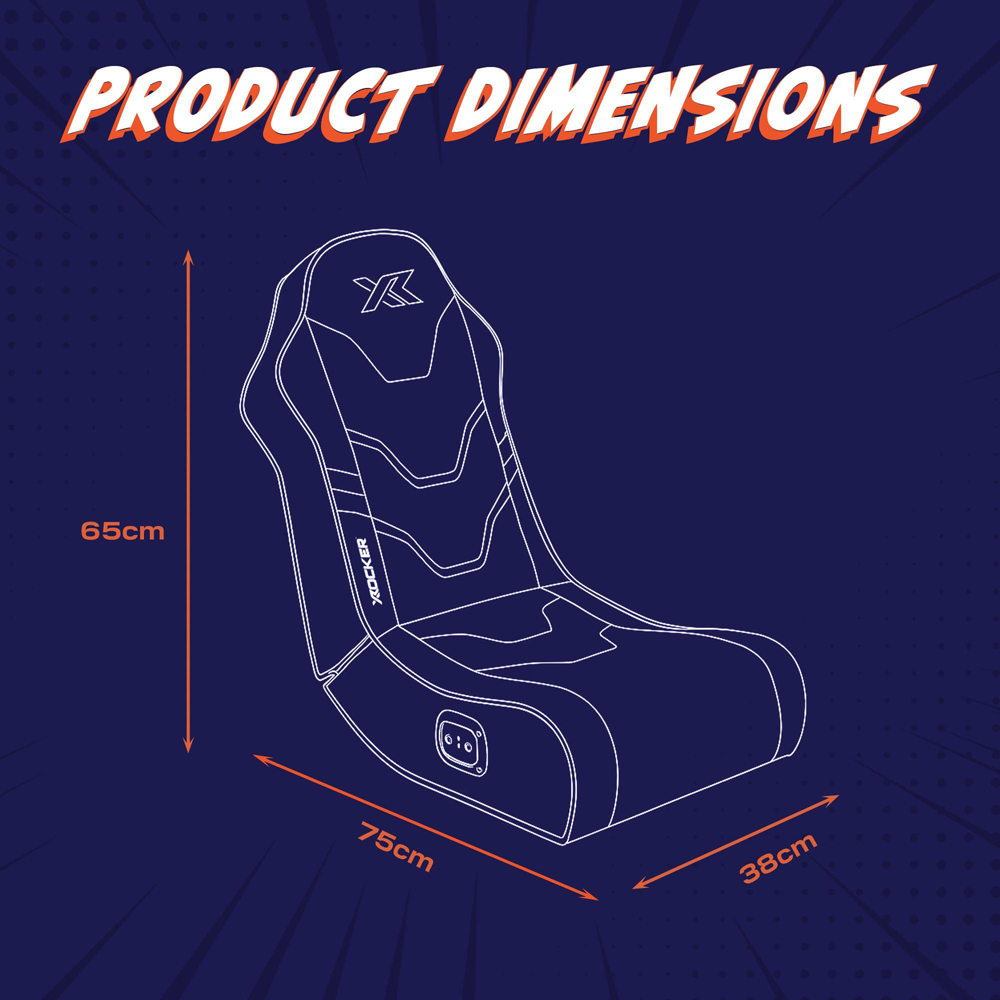 X Rocker Shadow 2.0 Red Floor Rocker Gaming Chair Image 8