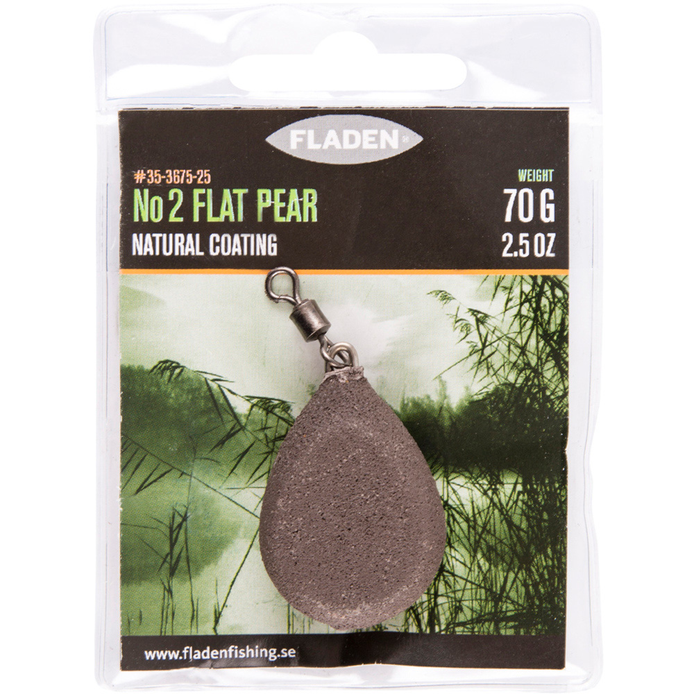 Fladen Flat Pear Weight - Natural Coating / 2.5oz Image