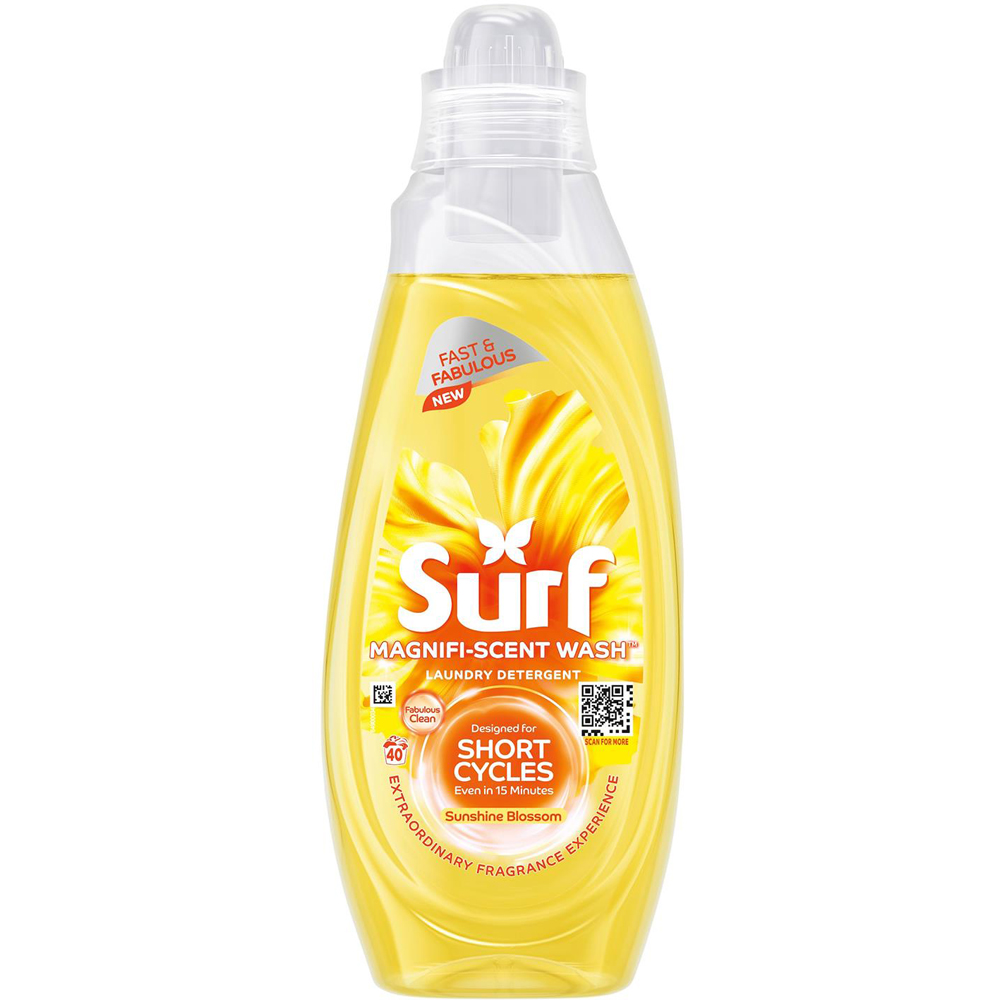 Surf Magnifi-Scent Wash Sunshine Blossom Liquid Laundry Detergent 40 Washes 1.08L 8 Pack Image 2
