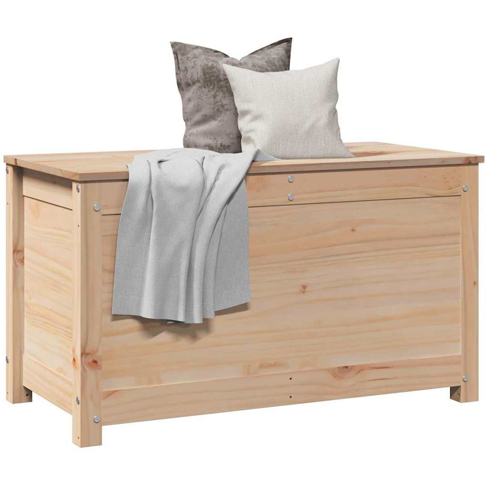 vidaXL Brown Wooden Storage Box Image 5