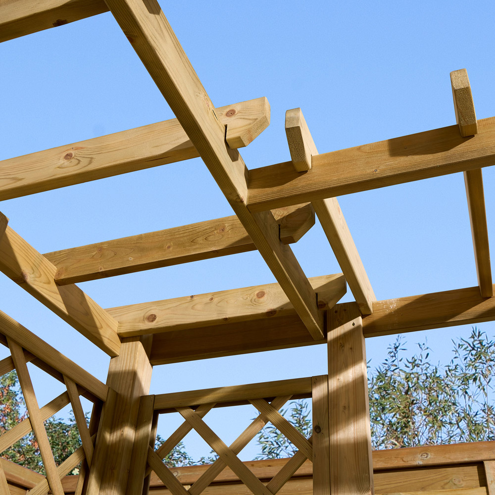 Rowlinson Richmond 4 Seater 6.3 x 6.9ft Corner Arbour Image 7