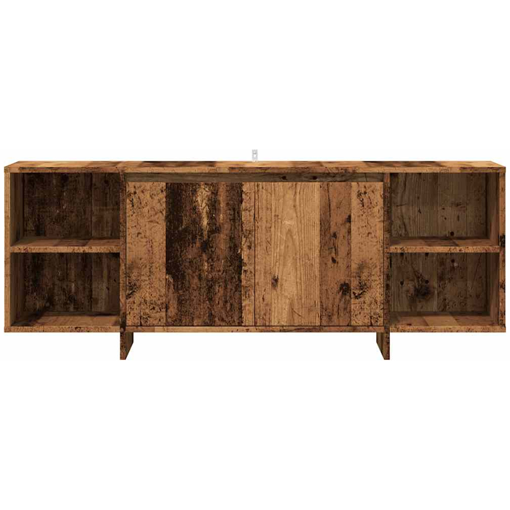 vidaXL 2 Door 4 Shelf Old Wood Wide TV Cabinet Image 4