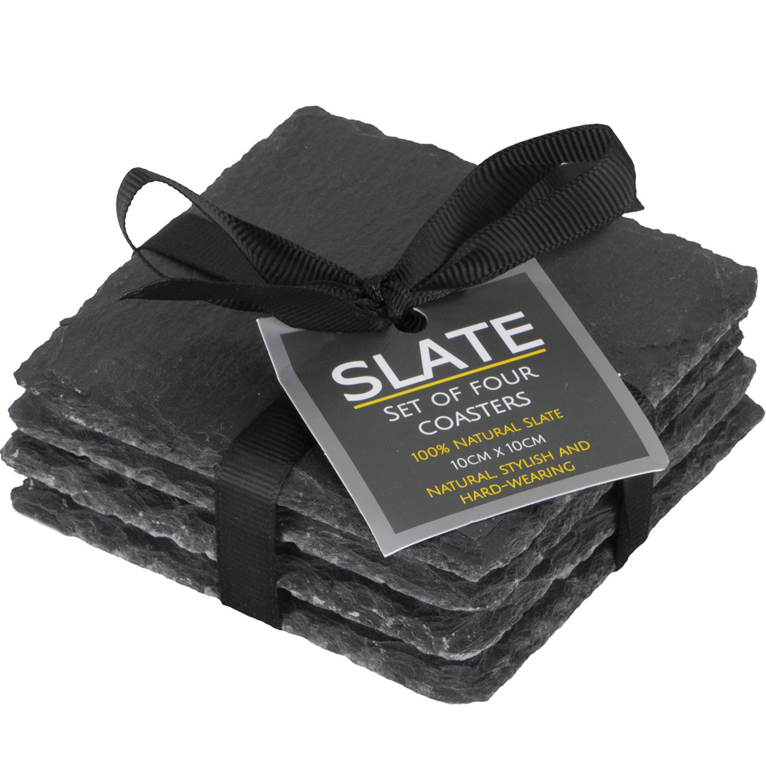 Slate Rough Edge Coasters 4 Pack Image 1