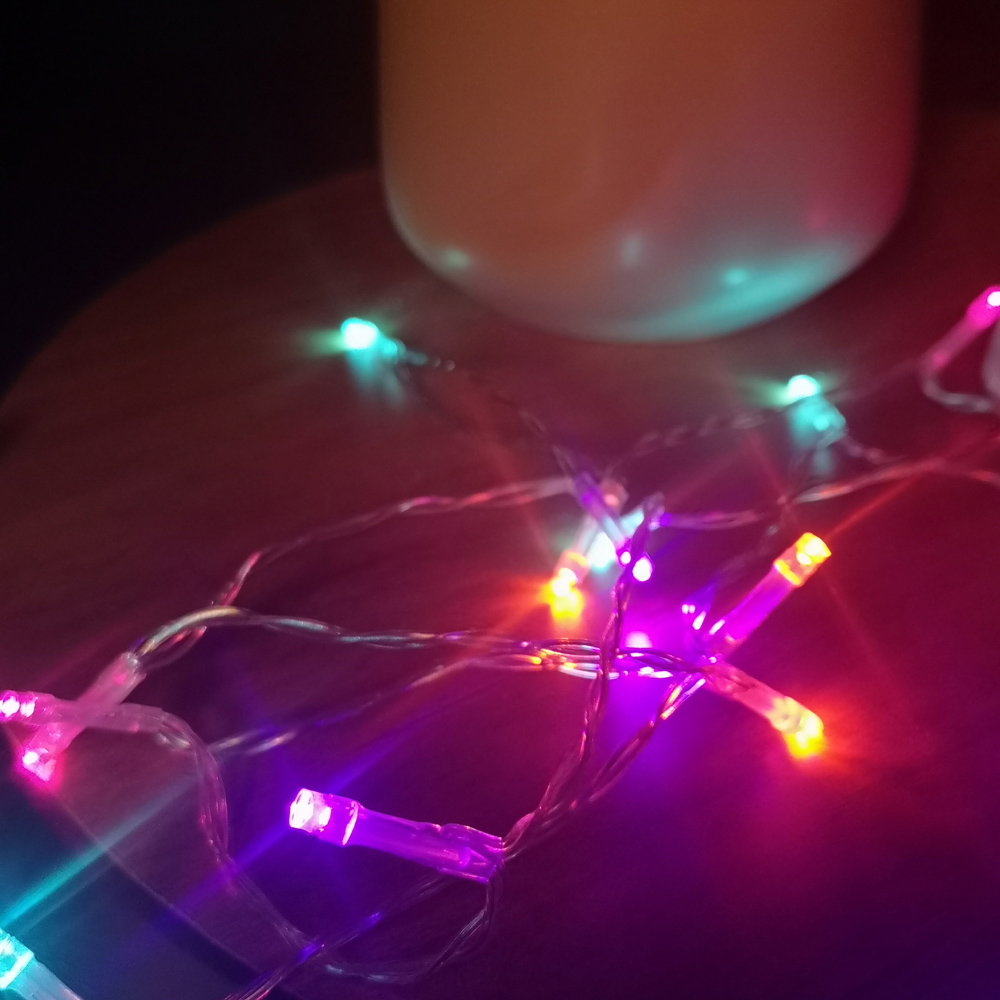 Samuel Alexander 100 Rainbow LED Christmas Fairy Light Image 1