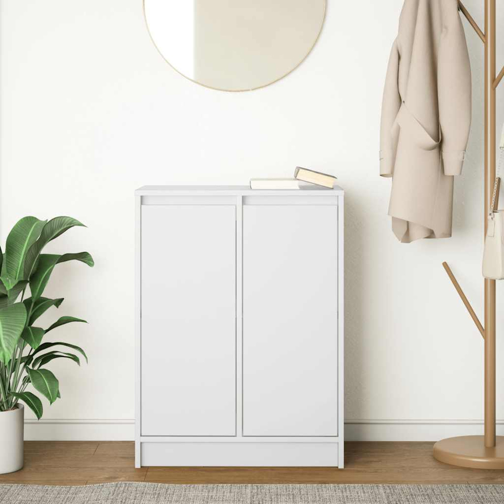 vidaXL 2 Door White Sideboard Image 3