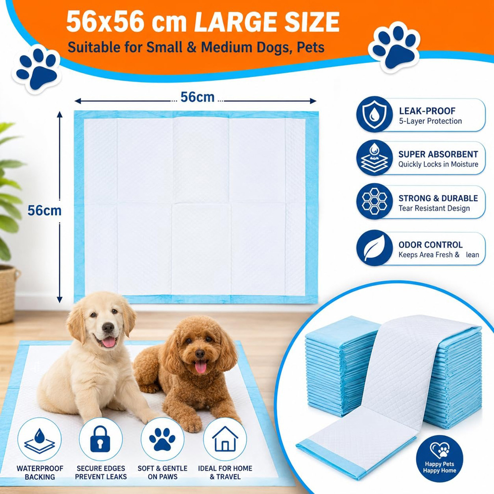 ATEK Super Absorbent Puppy Wee Training Pad 56 x 56cm 100 Pack Image 7