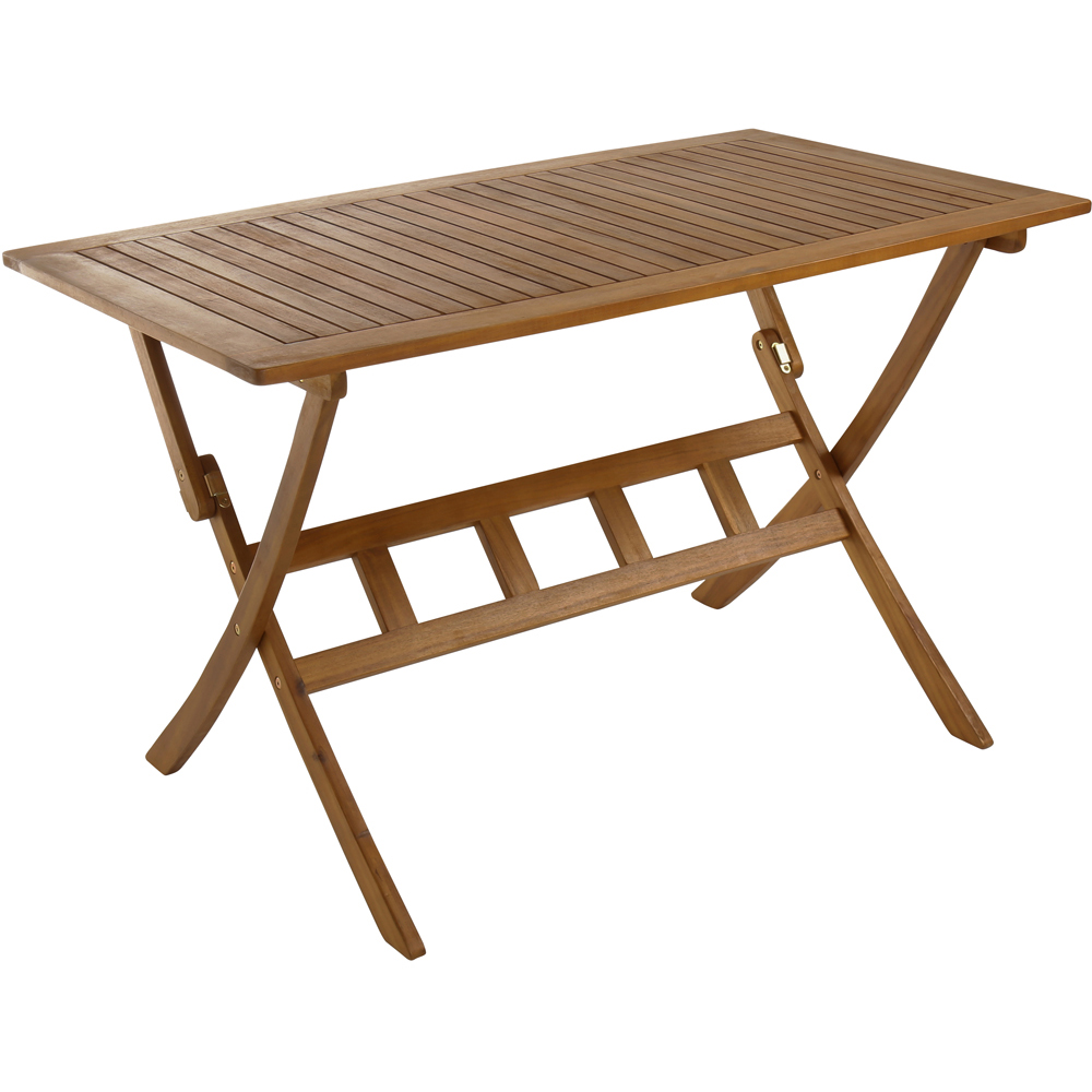 Charles Bentley Acacia Wood 4 Seater Rectangular Dining Table Image 4