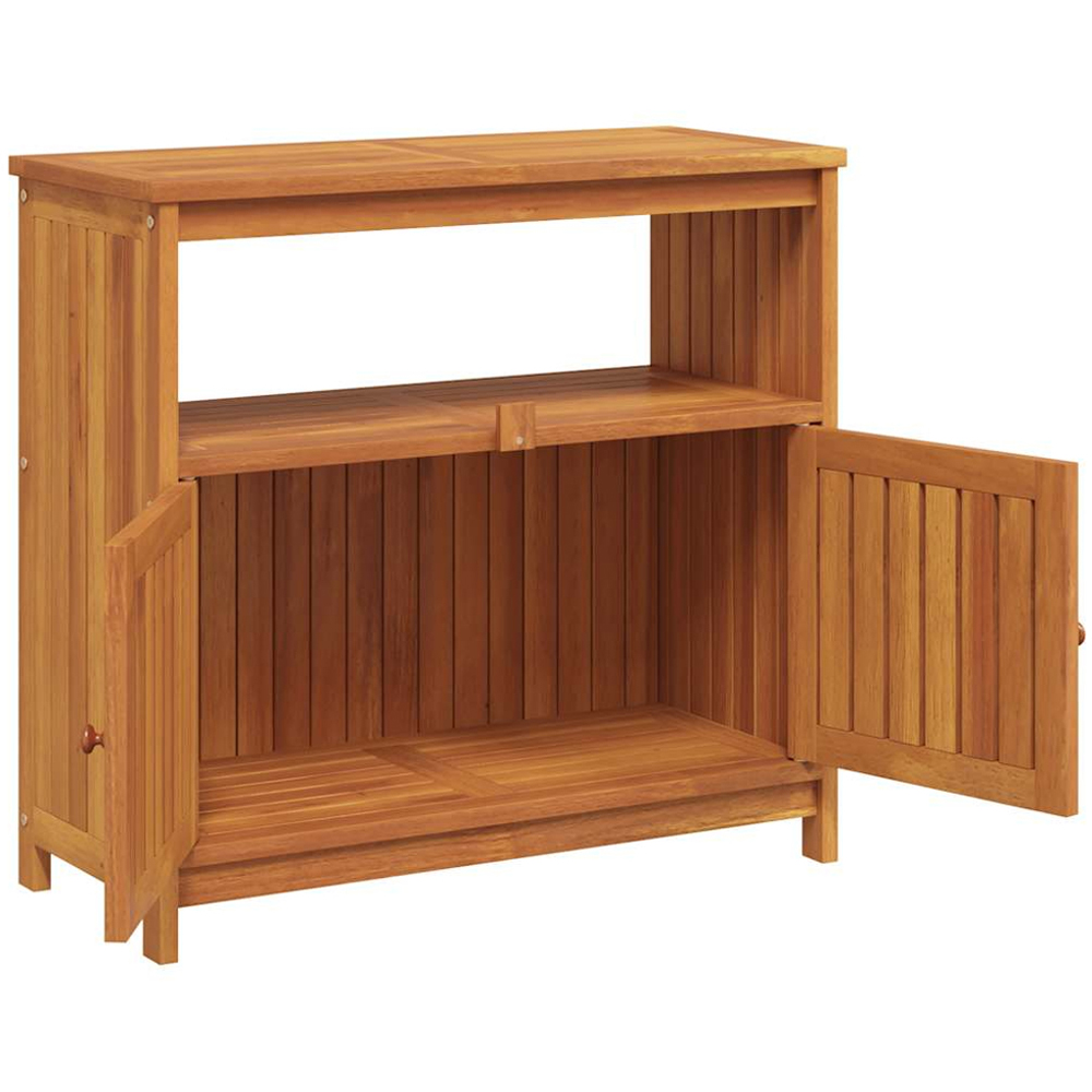 vidaXL 2 Door Single Shelf Garden Console Table Image 3