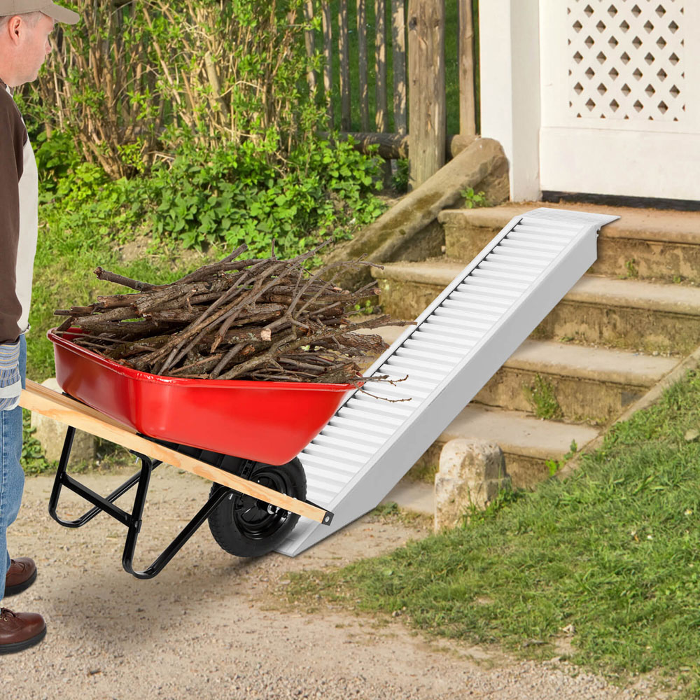 Costway Trailer Universal Vehicle Loading Ramp with Extension Plate Image 2