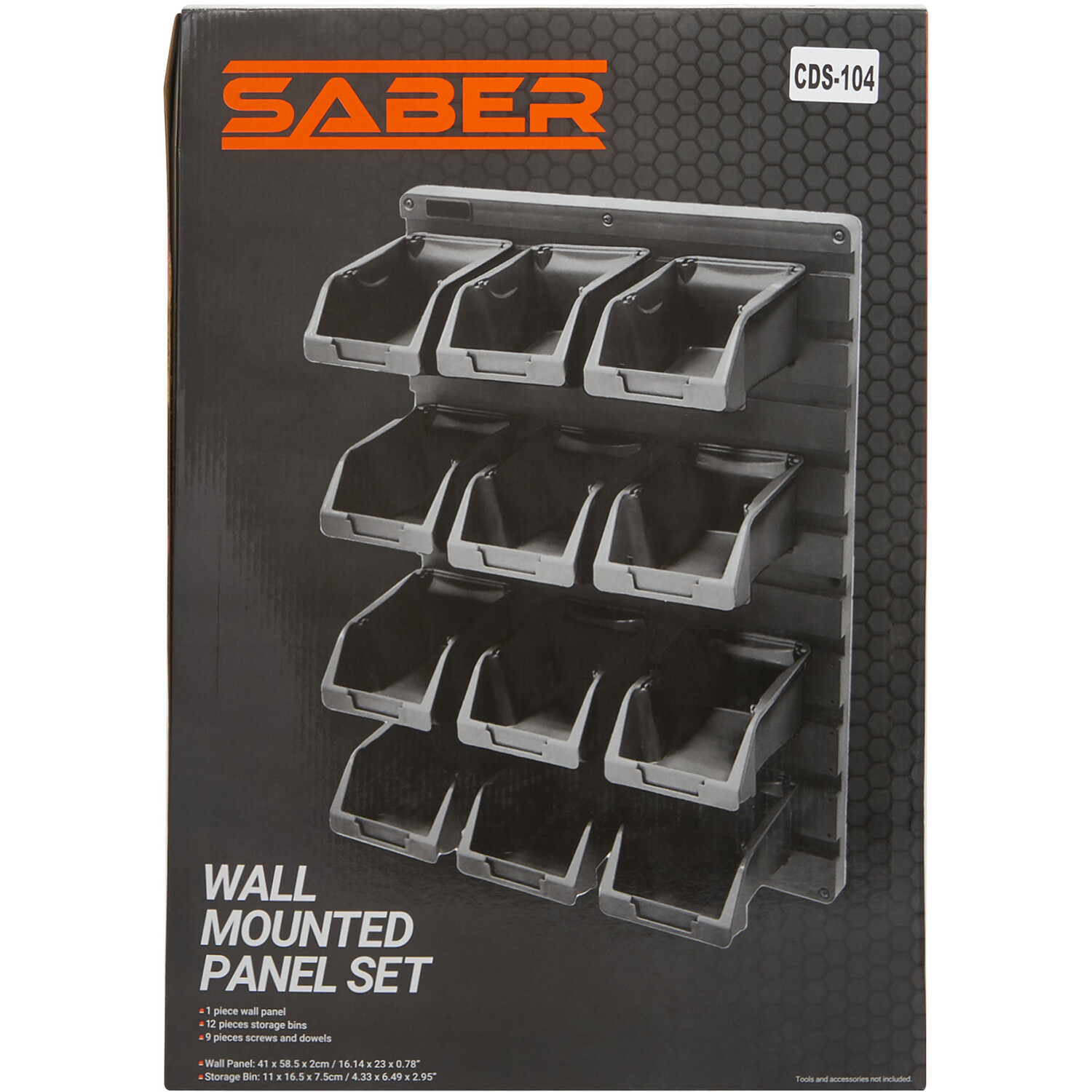 Saber Wall Mounted Panel Tool Organiser Image 2
