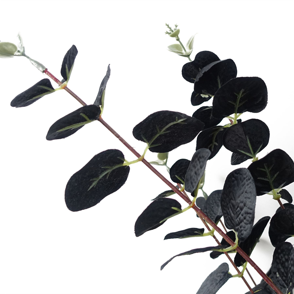 Leaf Black Eucalyptus Foliage Single Stem Artificial Plant 2.6ft 6 Pack Image 4