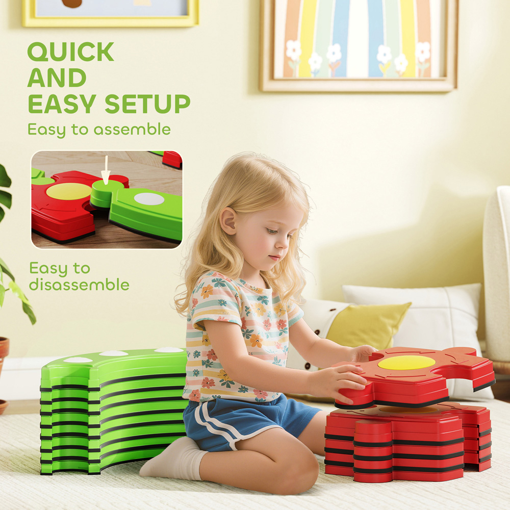 Tommy Toys Kids 13 Piece Green Balance Beam Stepping Stones Sensory Toy Image 8