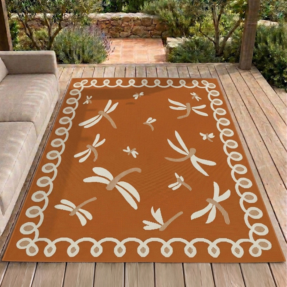 Portland Rugstyle Terracotta Dragonfly Rug 240 x 340cm Image 1
